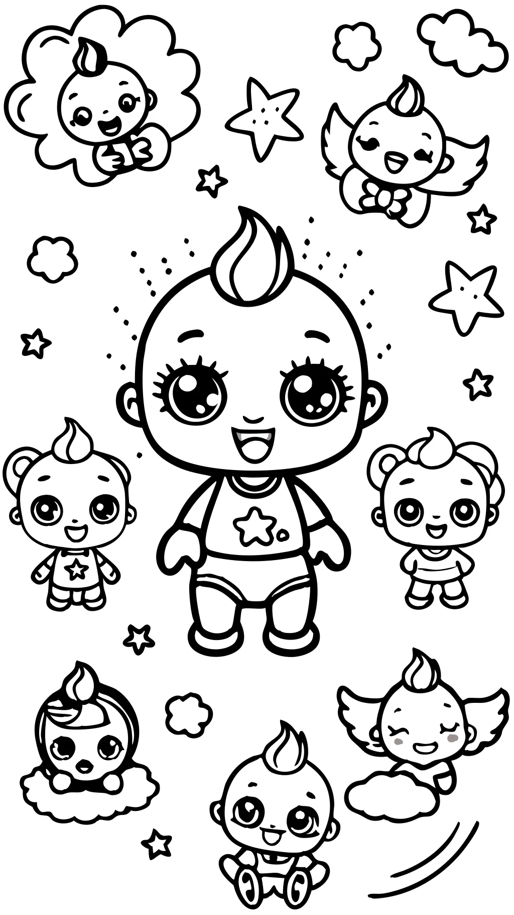 cry babies dolls coloring pages